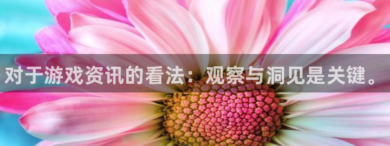 长征娱乐平台官方网站：对于游戏资讯的看法：观察与洞见是关键。